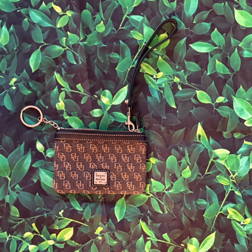 Dooney & Bourke Monogram Brown Wristlet